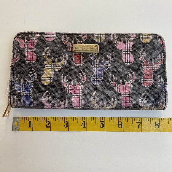 Simply Southern Womens zip Wallet deer head plaid Multicolor - Picture 7 of 8